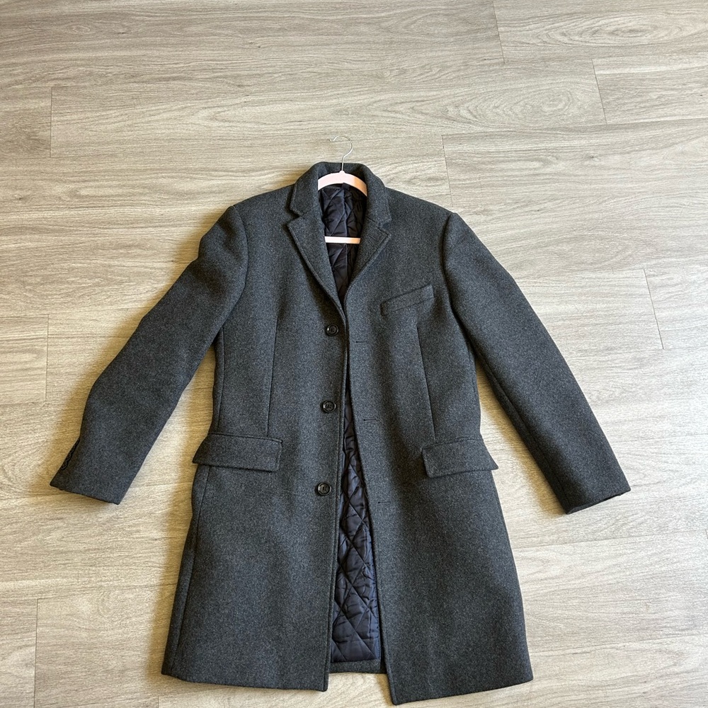 J. Crew Elegant Gray Overcoat